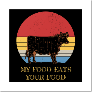 My Food Eats Your Food - Vintage Sunset Posters and Art